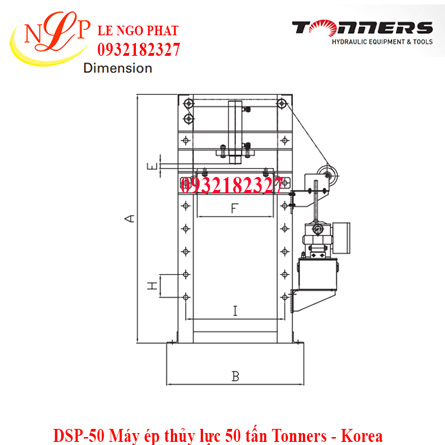 DSP-50 Máy ép thủy lực 50 tấn Tonners - Korea