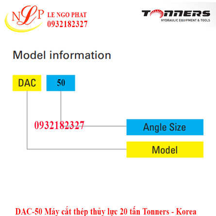 DAC-50 Máy cắt thép thủy lực 20 tấn Tonners - Korea