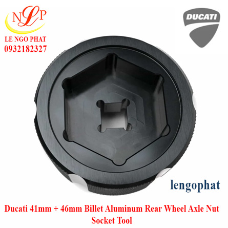 Ducati 41mm + 46mm Billet Aluminum Rear Wheel Axle Nut Socket Tool