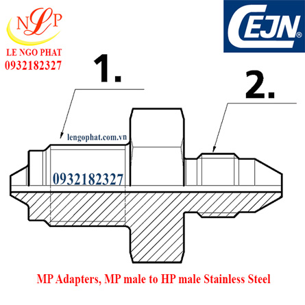 MP Adapters, MP male to HP male Stainless Steel