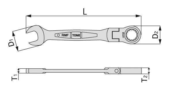 kubishin ratchet offset wrench RMF