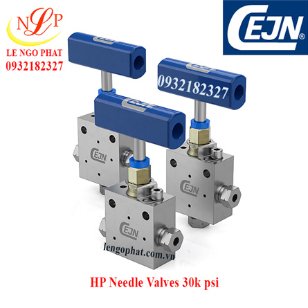 3-way valve 1 pressure connection 30k psi - 68 Nm