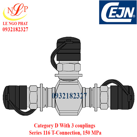 Category D - 3 couplings Series 116 T-Connection, 150 MPa