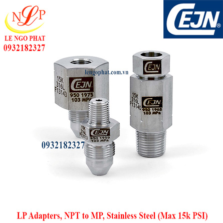 LP Adapters NPT male to MP female, Stainless Steel