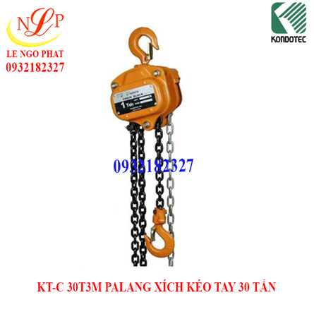 PALANG XÍCH KÉO TAY 30 TẤN (30 tấn, 3 mét)
