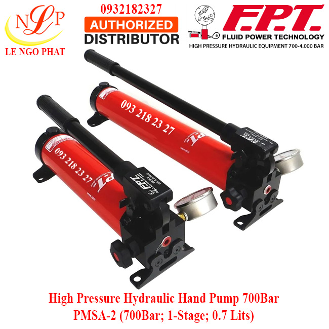 BƠM TAY THỦY LỰC 700BAR PMSA-2 F.P.T - ITALY