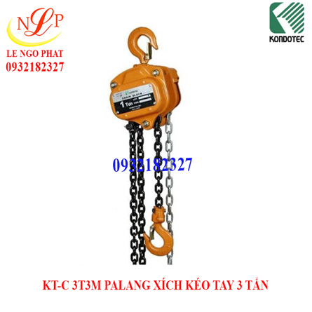 PALANG XÍCH KÉO TAY 3 TẤN (3 tấn, 3 mét)