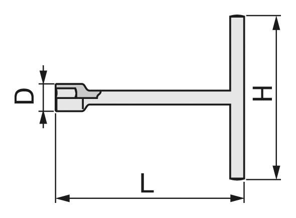T-shaped, a wrench TW