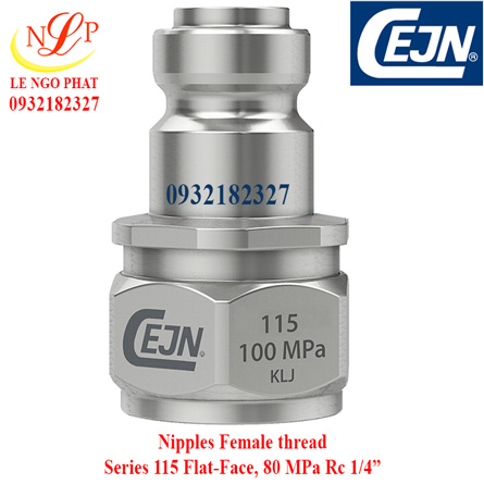 Nipples Female thread Series 115 Flat-Face, 80 MPa Rc 1/4”