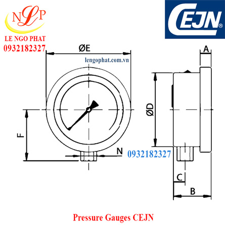 Pressure Gauges 150mm CEJN