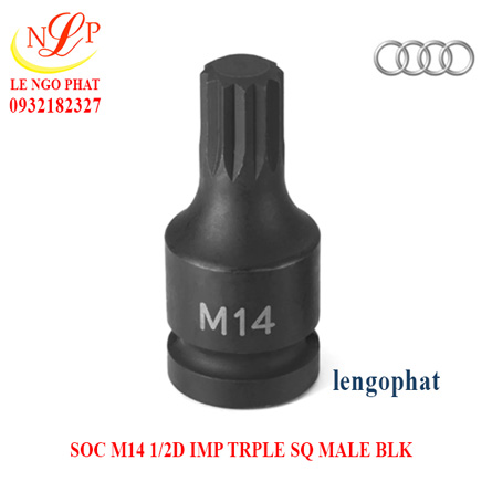 SOC M14 1/2D IMP TRPLE SQ MALE BLK