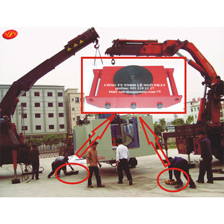 con lăn vận chuyển (rùa đẩy kéo hàng) bánh tròn