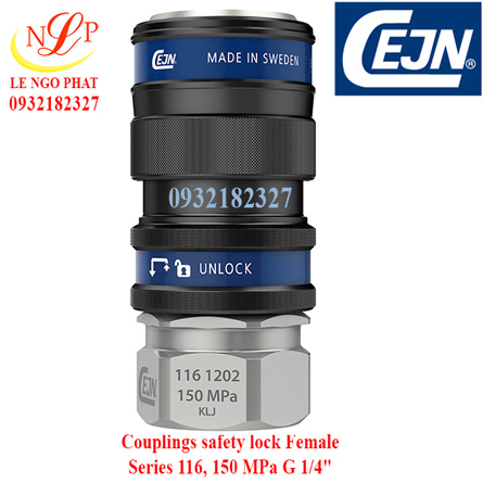 Couplings safety lock Female Series 116, 150 MPa G 1/4"
