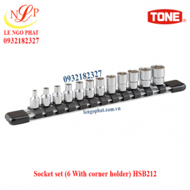 Socket set (6 With corner holder) HSB212