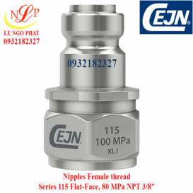 Nipples Female thread Series 115 Flat-Face, 80 MPa NPT 3/8"