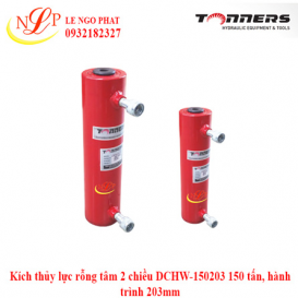 Kích thủy lực rỗng tâm 2 chiều DCHW-150203 150 tấn, hành trình 203mm