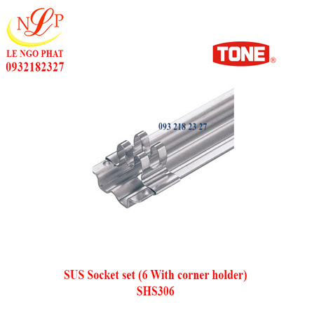 SUS Socket set (6 With corner holder) SHS306
