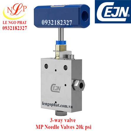 3-way valve, 1 pressure connection 20k psi - 75 Nm