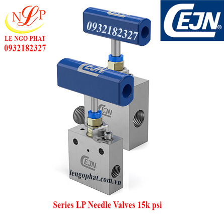 3-way valve, 2 pressure connections Female 3/8" NPT to female 3/8" NPT 15k psi
