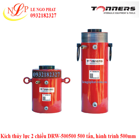 Kích thủy lực 2 chiều DRW-500500 500 tấn, hành trình 500mm