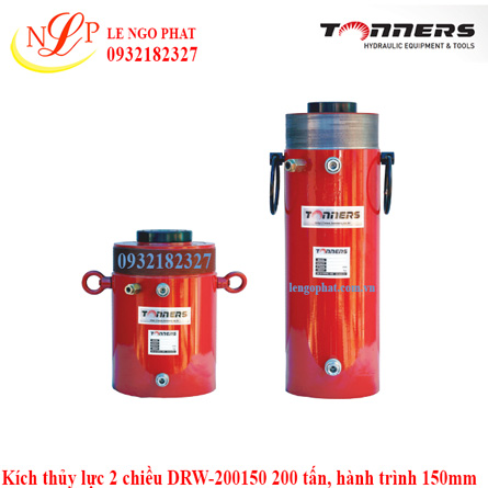 Kích thủy lực 2 chiều DRW-200150 200 tấn, hành trình 150mm