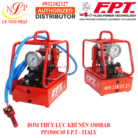 BƠM THỦY LỰC KHÍ NÉN 1500BAR PP1500C05 F.P.T - ITALY