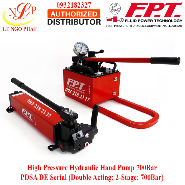 BƠM TAY THỦY LỰC 2 CHIỀU 700BAR PDS-120-DE F.P.T - ITALY