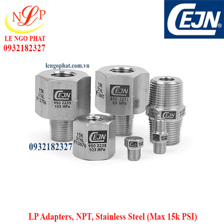 LP Adapters, NPT male adapters 10k, Stainless Steel