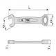 Ratchet offset wrench RM