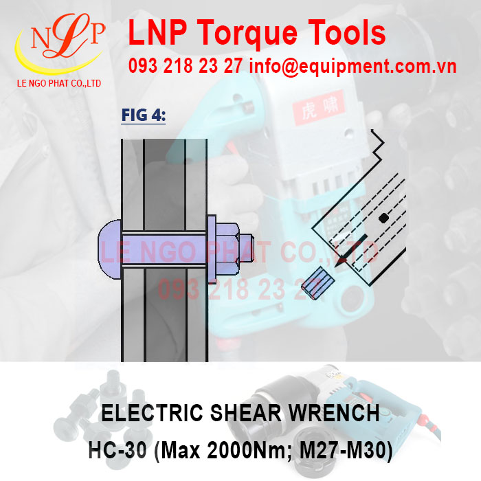 Máy siết xén bulong bằng điện HC-30 (M27, M30)