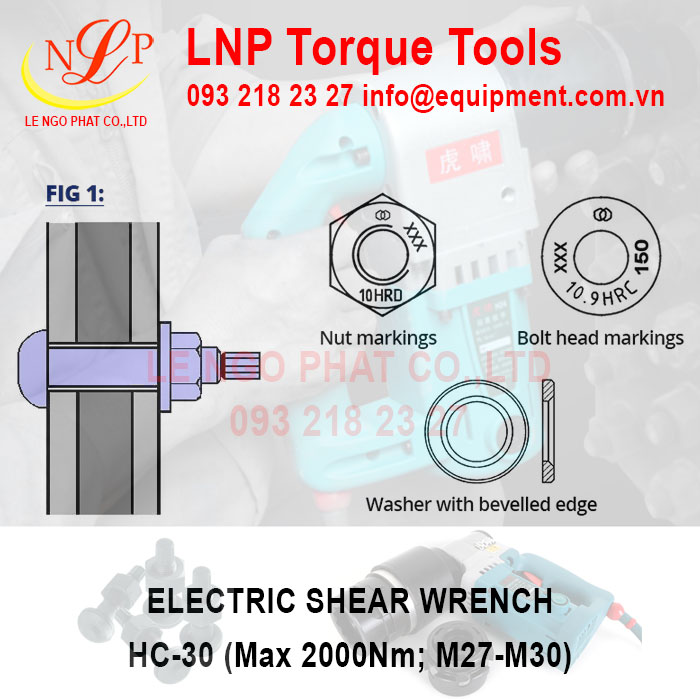 Máy siết xén bulong bằng điện HC-30 (M27, M30)