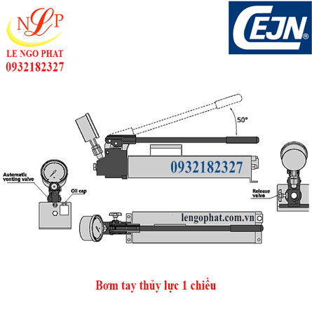 Bơm tay thủy lực 1 chiều 180MPa, 4.0 lit 