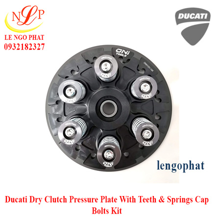 Ducati Dry Clutch Pressure Plate With Teeth & Springs Cap Bolts Kit