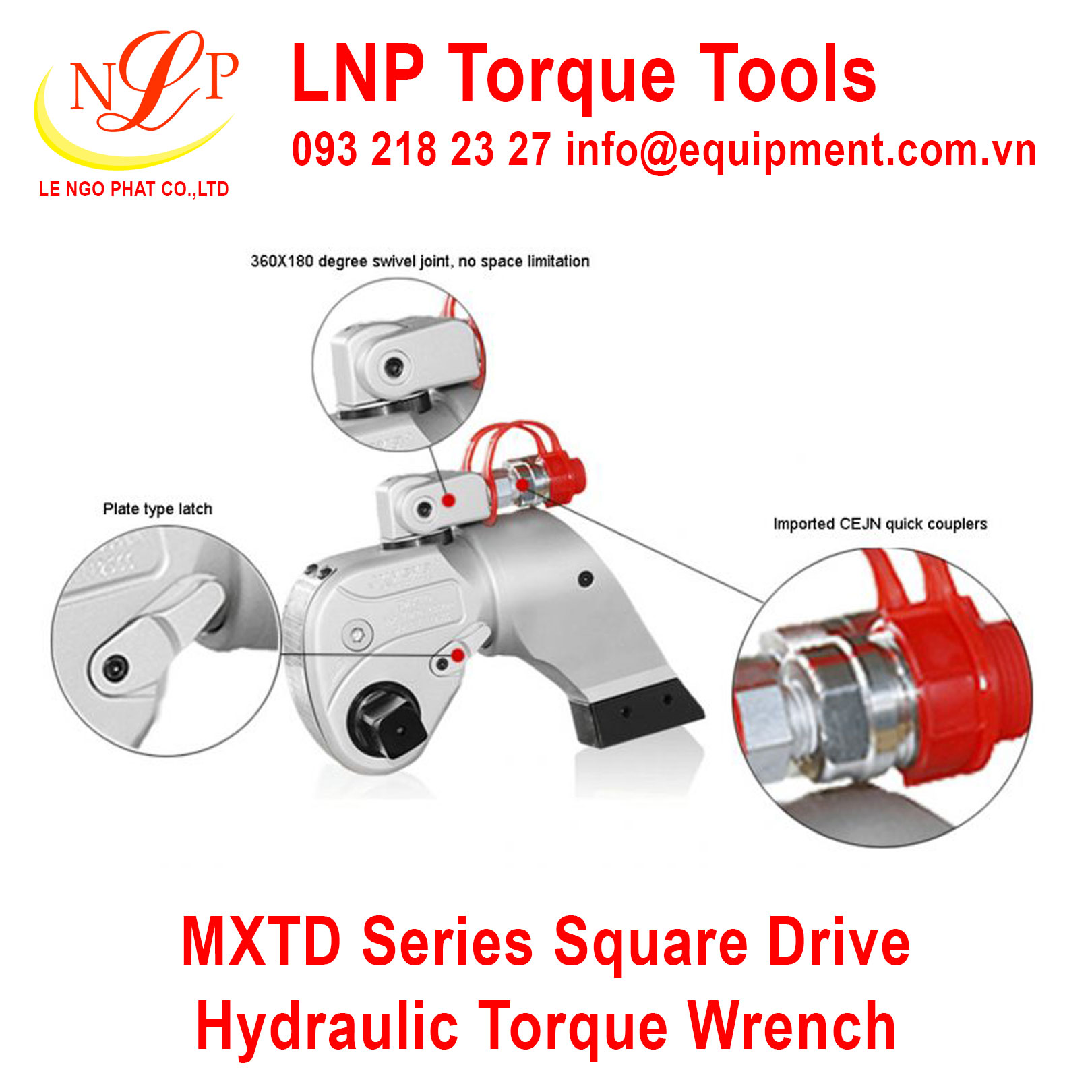 Cờ lê thủy lực 8MXTD (1-1/2”; 1072-10715Nm)