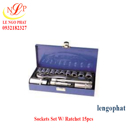Sockets Set W/ Ratchet 15pcs