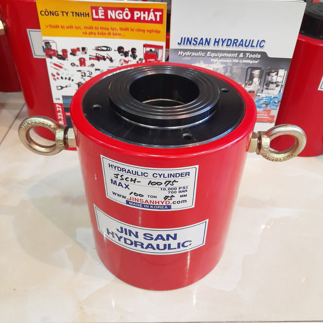 JSCH-10075, Kích thủy lực rỗng tâm JHS 100 tấn hành trình 75 mm