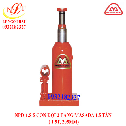 NPD-1.5-5 CON ĐỘI 2 TẦNG MASADA 1.5 TẤN ( 1.5T, 205MM)