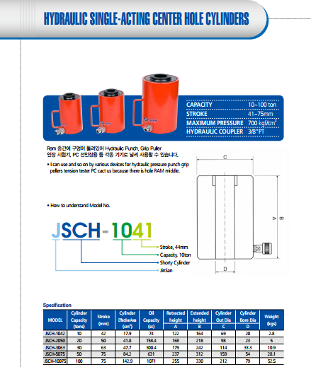 Kích thủy lực 30 tấn 63 mm