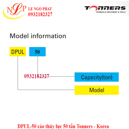 DPUL-50 cảo thủy lực 50 tấn Tonners - Korea