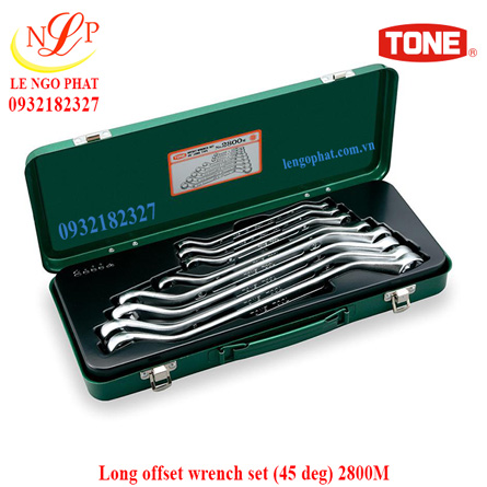 Long offset wrench set (45 deg) 2800M