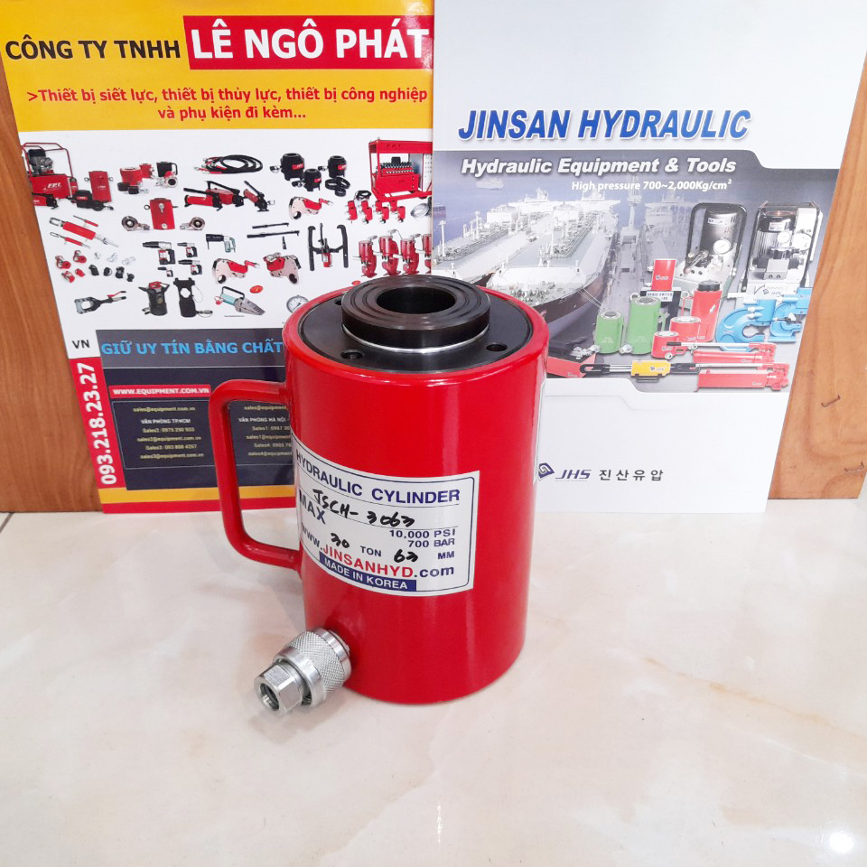 JSCH-3063, Kích thủy lực rỗng tâm JHS 30 tấn hành trình 63 mm