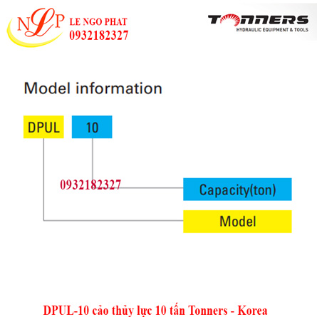 DPUL-10 cảo thủy lực 10 tấn Tonners - Korea