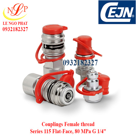 Couplings Female thread Series 115 Flat-Face, 80 MPa G 1/4"