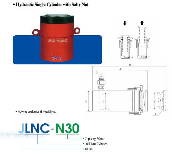 Kích thủy lực 200 tấn 230 mm JHS