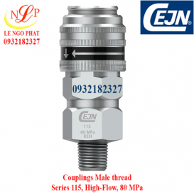 Couplings Male thread Series 115, High-Flow, 80 MPa NPT 1/4"