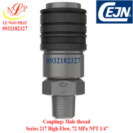 Couplings Male thread Series 217 High-Flow, 72 MPa NPT 1/4"