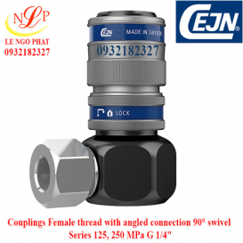 Couplings Female thread with angled connection 90° swivel Series 125, 250 MPa G 1/4"
