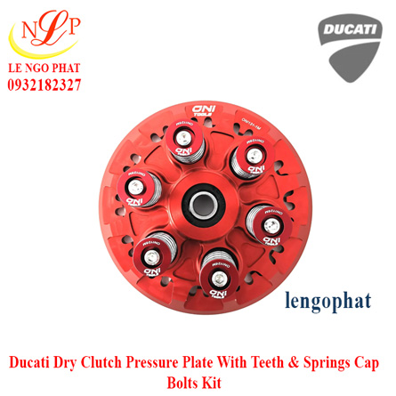 Ducati Dry Clutch Pressure Plate With Teeth & Springs Cap Bolts Kit