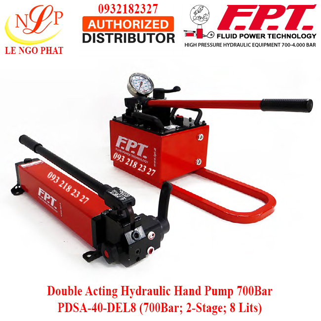 BƠM TAY THỦY LỰC 2 CHIỀU 700BAR PDSA-40-DEL8 F.P.T - ITALY