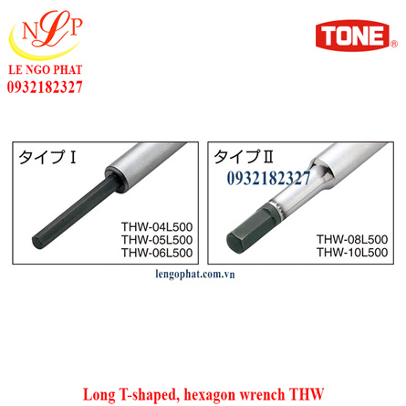 Long T-shaped, hexagon wrench THW